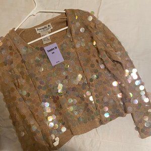 Sequined Cardigan and Tank Top Set